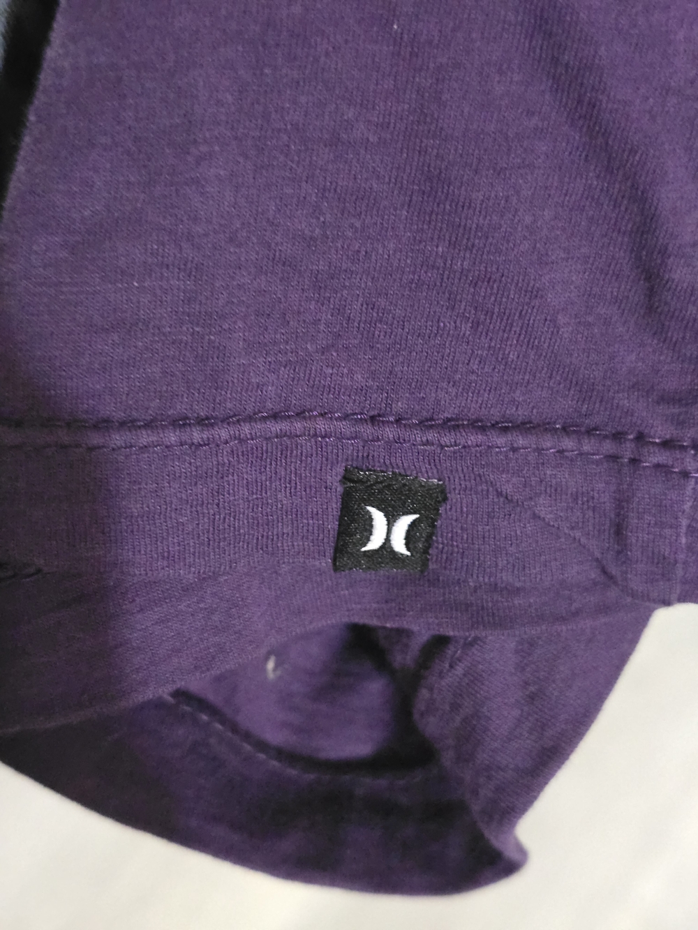 Hurley Purple Short Sleeve Tee with Ornate Gray Graphic - Picture 3 of 4